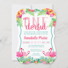 Miss ONEderful First Birthday Luau Einladung