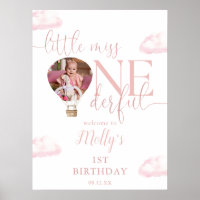 Miss Onederful Foto Balloon 1. Geburtstag Willkomm