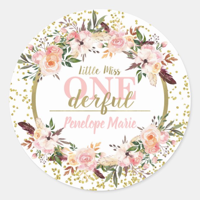 Miss ONEderful Sticker (Vorderseite)