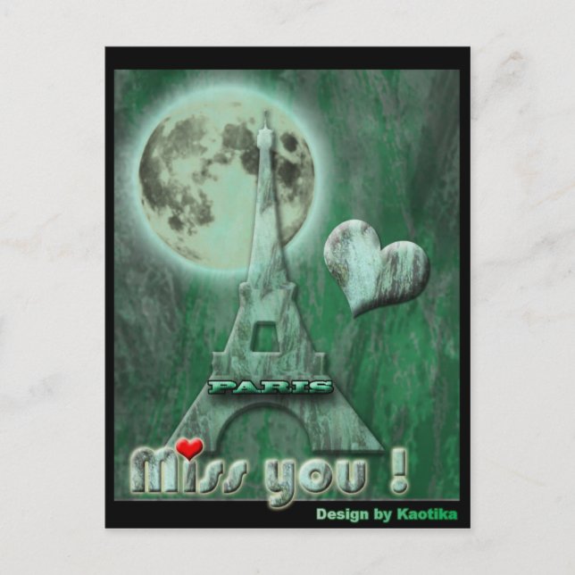 Miss Paris Postkarte (Vorderseite)