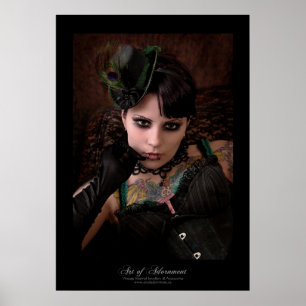 Miss Peacock - Print Poster