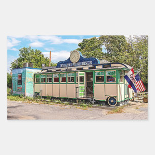 Miss Port Henry Diner, Port Henry, New York Rechteckiger Aufkleber