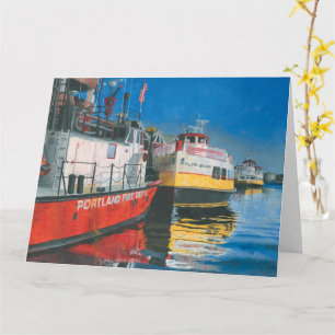 Miss Portland Fireboat und Casco Bay Ferries Karte