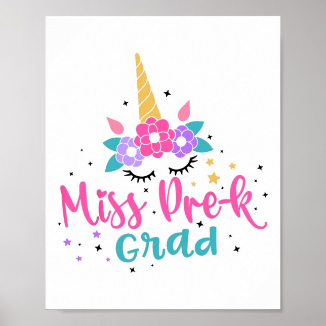 Miss Pre-k Grad Abschluss Mädchen Poster (Vorne)