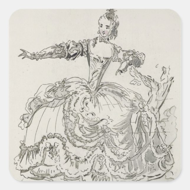 Miss Puvigne als Living Statue, in Pigmalion, a Quadratischer Aufkleber (Vorderseite)