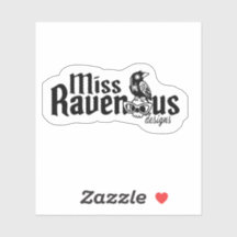 Miss Ravenous Designs Logo-Aufkleber