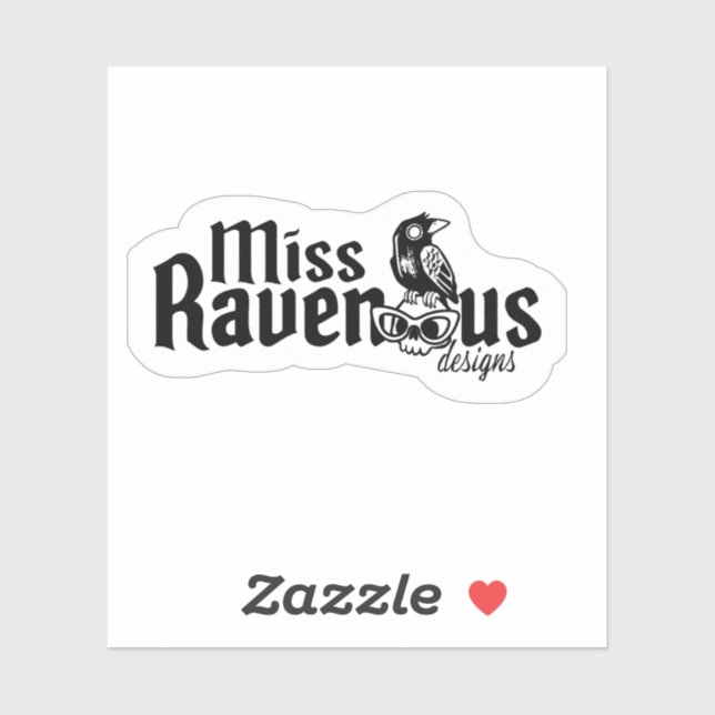 Miss Ravenous Designs Logo-Aufkleber Aufkleber (Blatt)