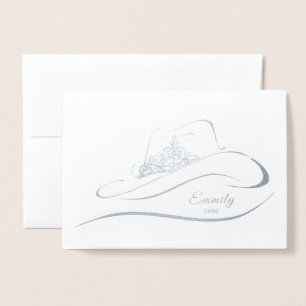 Miss Rodeo Pageant Crown Foil Crown Note Card Folienkarte