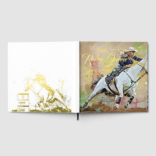 Miss Rodeo Queen Scrapbook Foto Pageant Foil Gues Gästebuch (Voll)