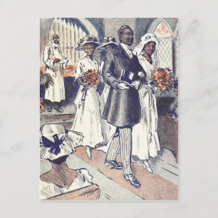 Miss Samantha Johnsons Hochzeit Postkarte