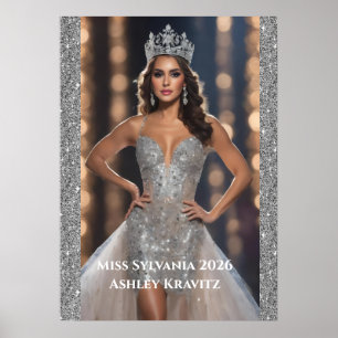 Miss Schauseite Glitter Persönliches Porträt Poste Poster