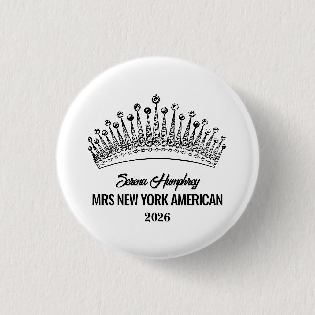 Miss Schönheitskönigin Button Gewinner Krone Pin (Vorderseite)
