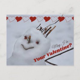 Miss Snowman in Liebe CC1199 Funny Valentine Postkarte