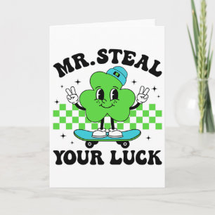 Miss Steal Your Luck Shamrock St. Patricks Paar Karte