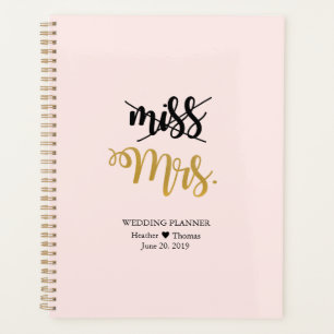 Miss to Mrs Braut Hochzeitstagebuch Planer