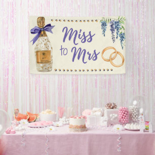 Miss to Mrs Brautjungfer Hochzeitsdusche Dekor Ban Banner