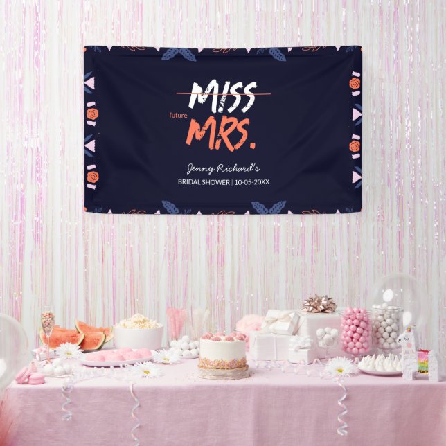 Miss To Mrs. Brautparty Banner (Party)