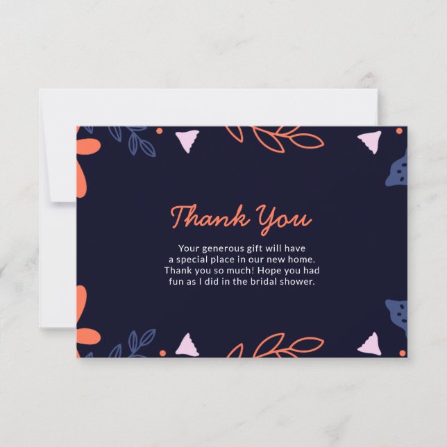 Miss To Mrs. Brautparty Dankeskarte (Vorderseite)