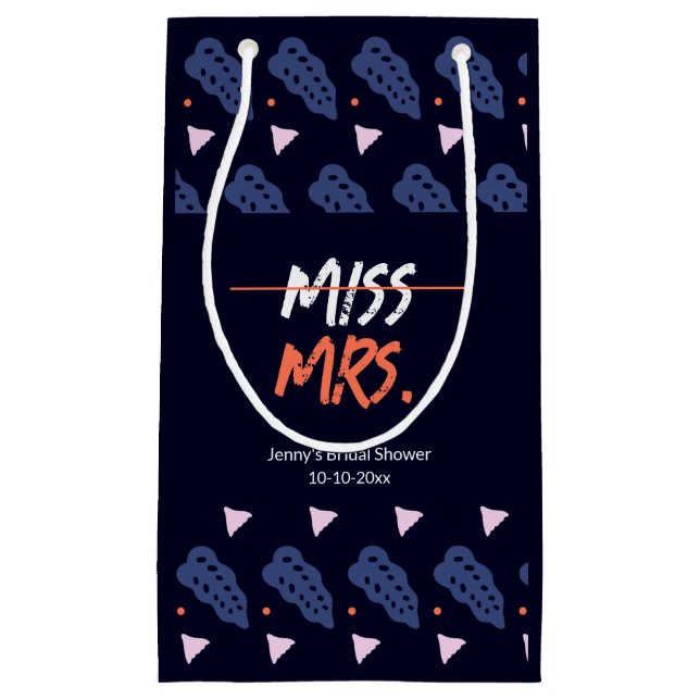Miss To Mrs. Brautparty Kleine Geschenktüte (Vorderseite)