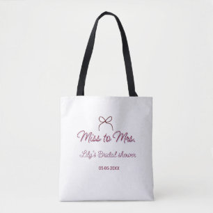 Miss to Mrs Brautparty Namen Datum Jahr Bogen