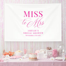 Miss to Mrs Bridal shower elegant pink backdrop