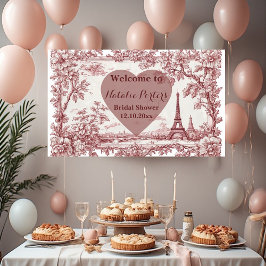Miss to Mrs Bridal Shower Paris French Country  Banner