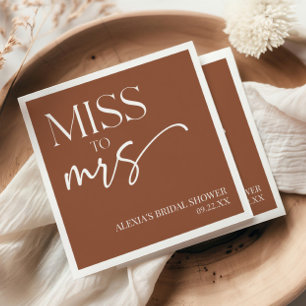 Miss To Mrs Brown Boho Boheme Junggesellinnenabsch Serviette
