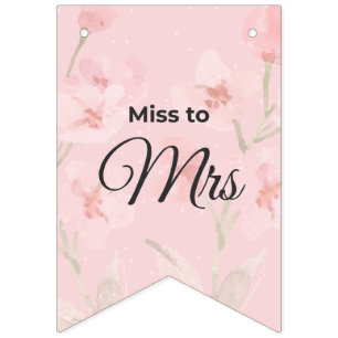 Miss to Mrs. Girlande Wimpelkette