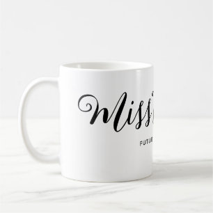 Miss to Mrs Moderne Boho Schrift Junggesellinnenab Kaffeetasse