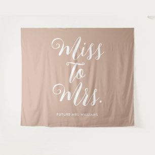 Miss to Mrs Retro Wüsten-Thema Beige Junggesellinn Wandteppich