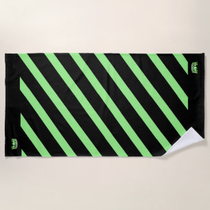 Miss USA Apple Green Stripe Crown Beach Handtuch