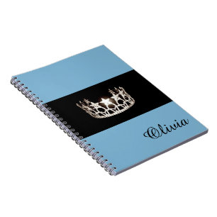 Miss USA Baby Blue Crown Notebook - Individuelle N Notizblock