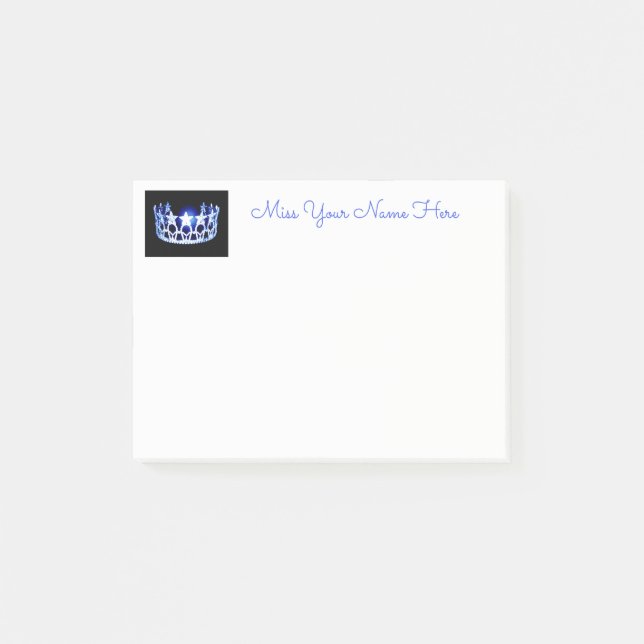 Miss USA Blue Crown Post-it-Notes Post-it Klebezettel (Vorderseite)
