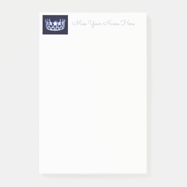 Miss USA Blue Crown Post-it-Notes Post-it Klebezettel (Vorderseite)