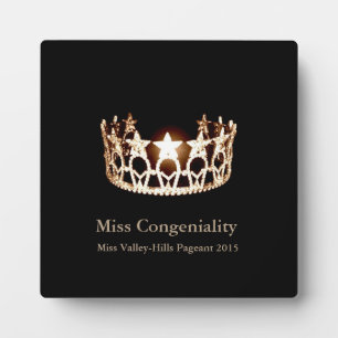 Miss USA Gold Crown Awards Plaque Fotoplatte