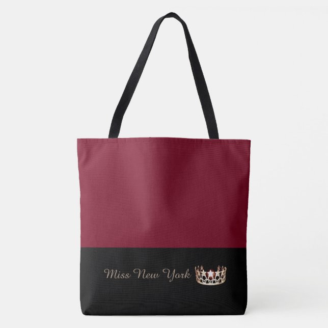 Miss USA Gold Crown Tote Bag-LRGE Crimson (Vorderseite)