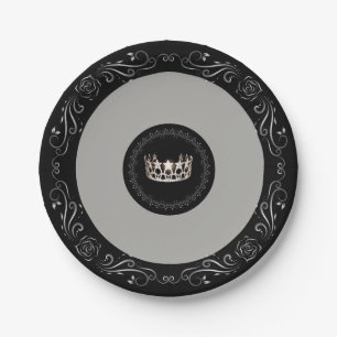 Miss USA Gray Silver Crown 7" Teller