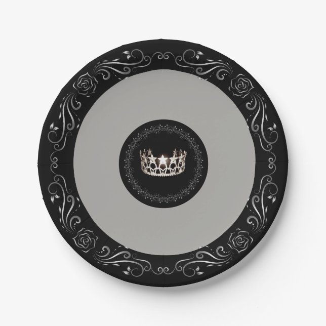 Miss USA Gray Silver Crown 7" Teller (Vorderseite)