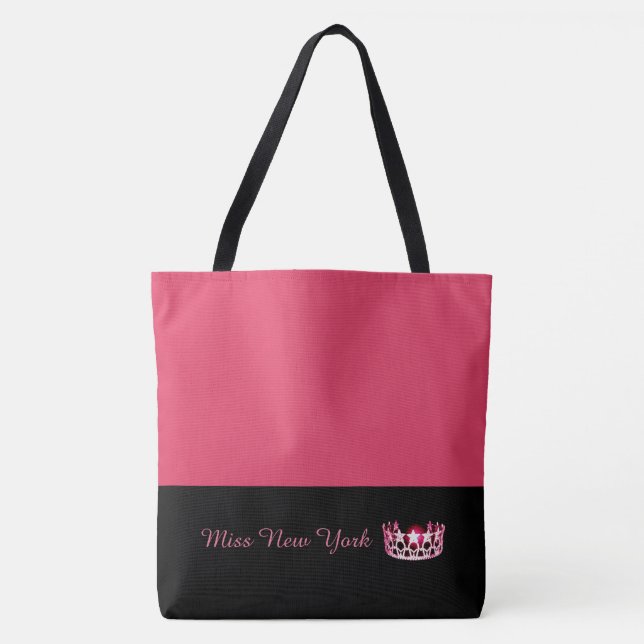 Miss USA Hot Pink Crown Tote Bag Large Geranium (Vorderseite)