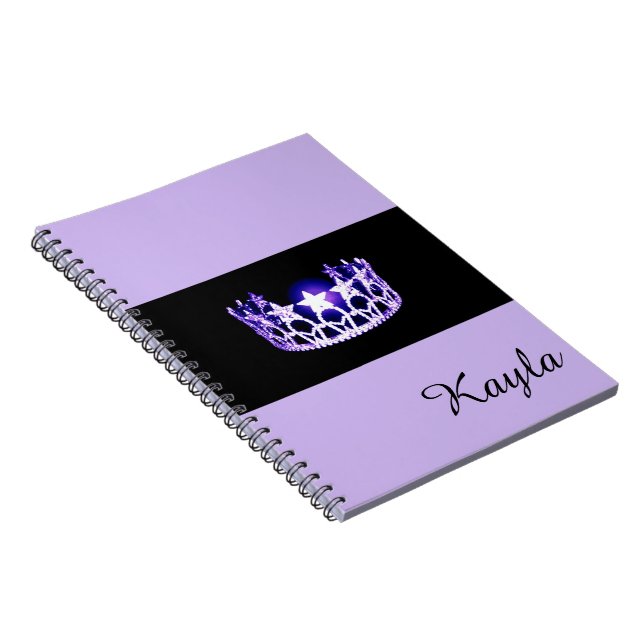 Miss USA Lavender Crown Notebook - Individuelle Na Notizblock (Rechte Seite)