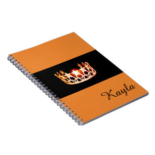 Miss USA Orange Crown Notebook - Individuelle Name Notizblock