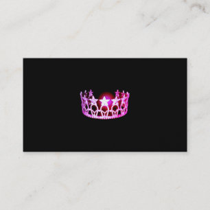Miss USA Pink Crown Business Cards Visitenkarte