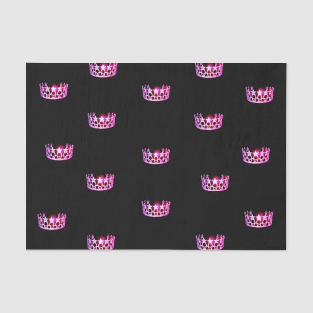 Miss USA Raspberry Pink Crown Tissue Seidenpapier (Vorderseite)