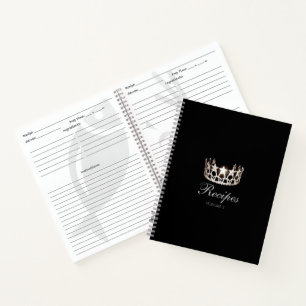 Miss USA Silver Crown Custom Rezept Notebook Notizbuch