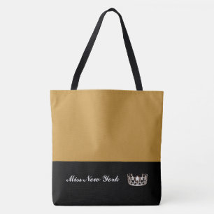 Miss USA Silver Crown Tote Bag Large Golden Rod