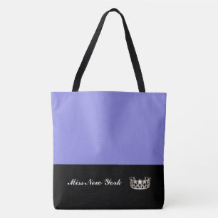 Miss USA Silver Crown Tote Bag Large Lavender