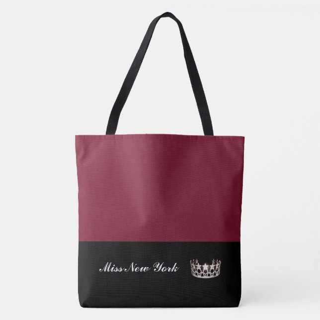 Miss USA Silver Crown Tote Bag Large Wine (Vorderseite)