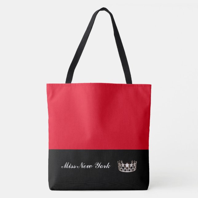 Miss USA Staat Silver Crown Tote Tasche Groß Red (Vorderseite)