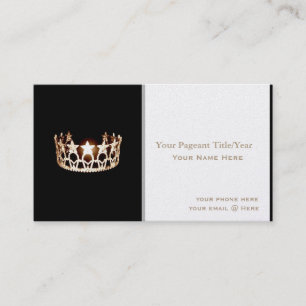Miss USA Stil Crown Customize Business Cards Visitenkarte