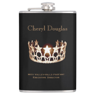 Miss USA Stil Crown Flask Individuelle Name Flachmann